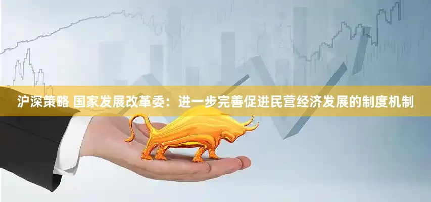沪深策略 国家发展改革委：进一步完善促进民营经济发展的制度机制